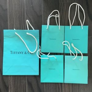 Set of 5 Tiffany & co shopping bags